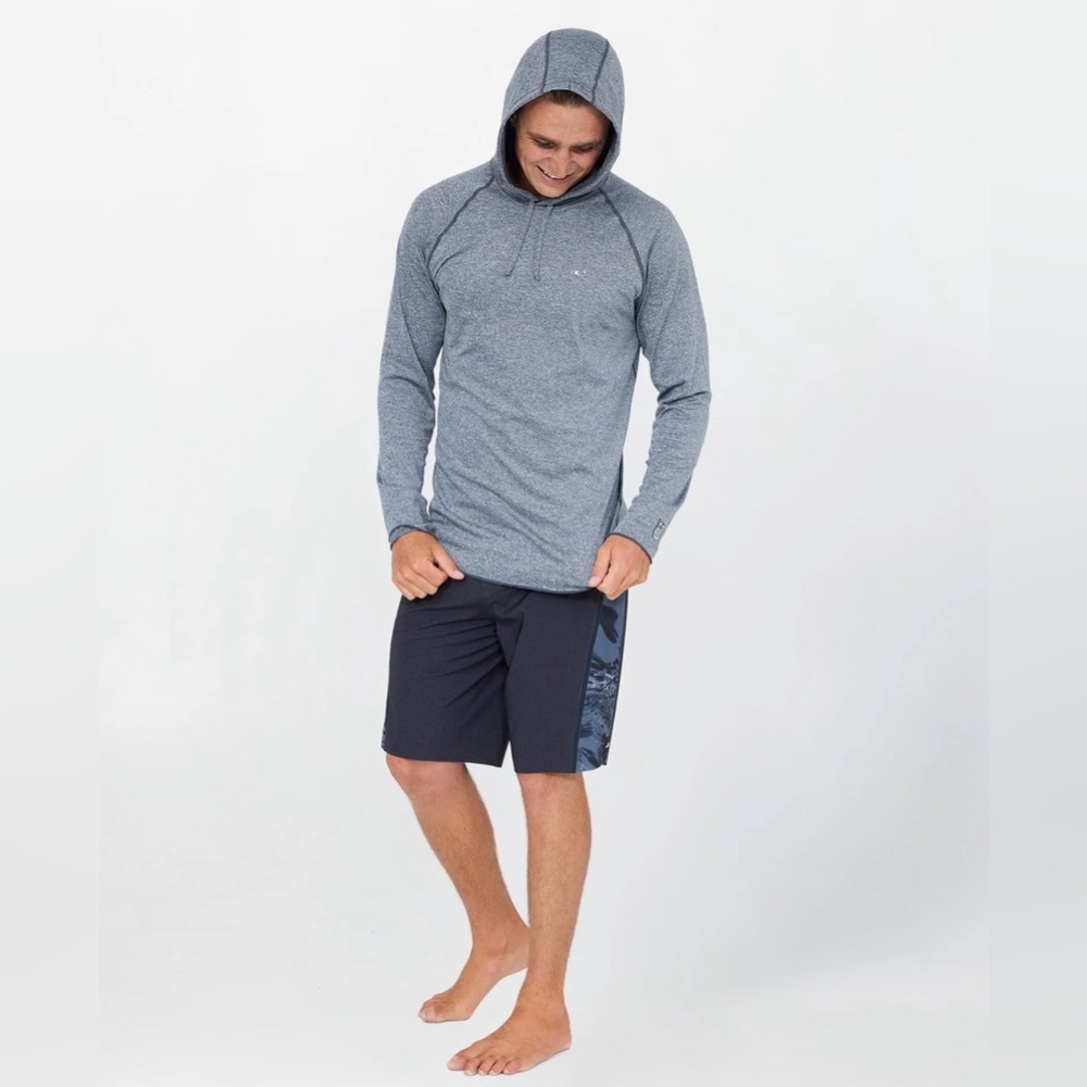 O'Neill MEN'S 24/7 HYBRID UV LONG SLEEVE SURF HOODY - GRAPHITE - Picture 8 of 12